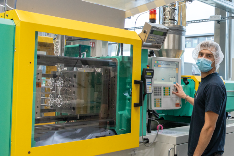 Employee in the production site